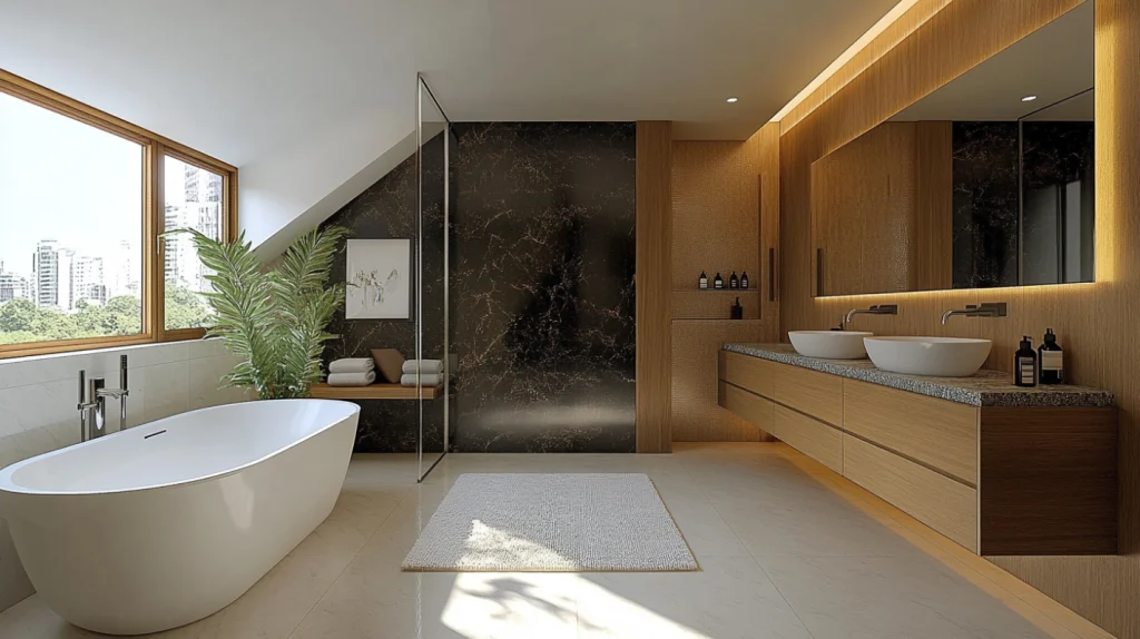 duże łazienki inspiracje