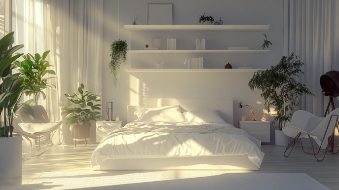 biała sypialnia inspiracje