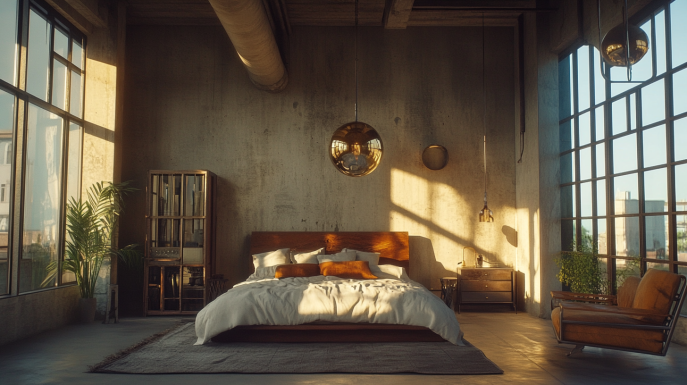 Sypialnia loftowa