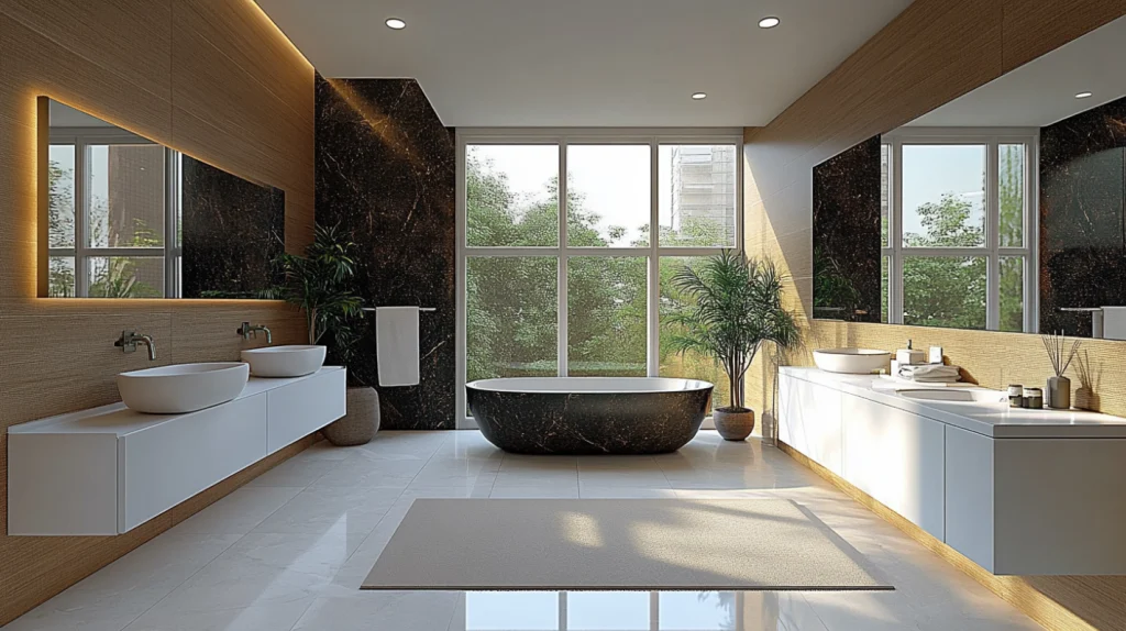 duże łazienki inspiracje
